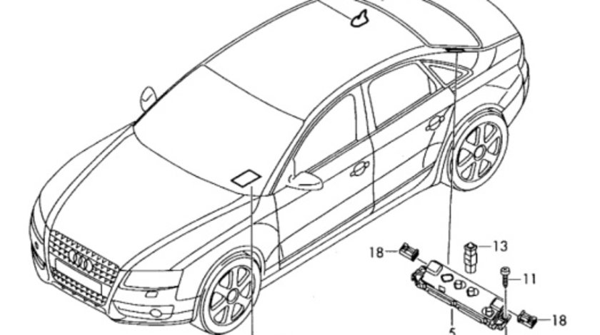 Modul antena Audi A4 B8 2.7 TDI CGK OEM 8K5035225C