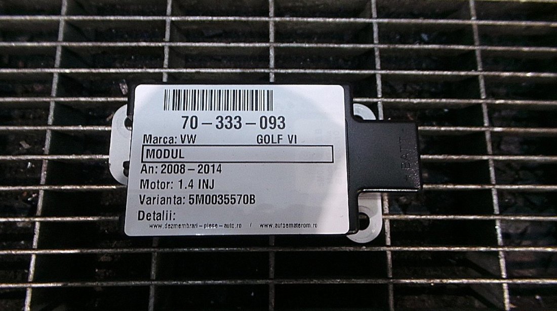 MODUL ANTENA VW GOLF VI GOLF VI 1.4 INJ - (2008 2012)