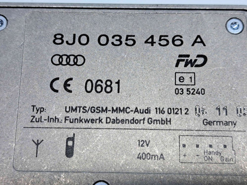 Modul audio Audi A6 (4F2, C6) [Fabr 2004-2010] 8J0035456A