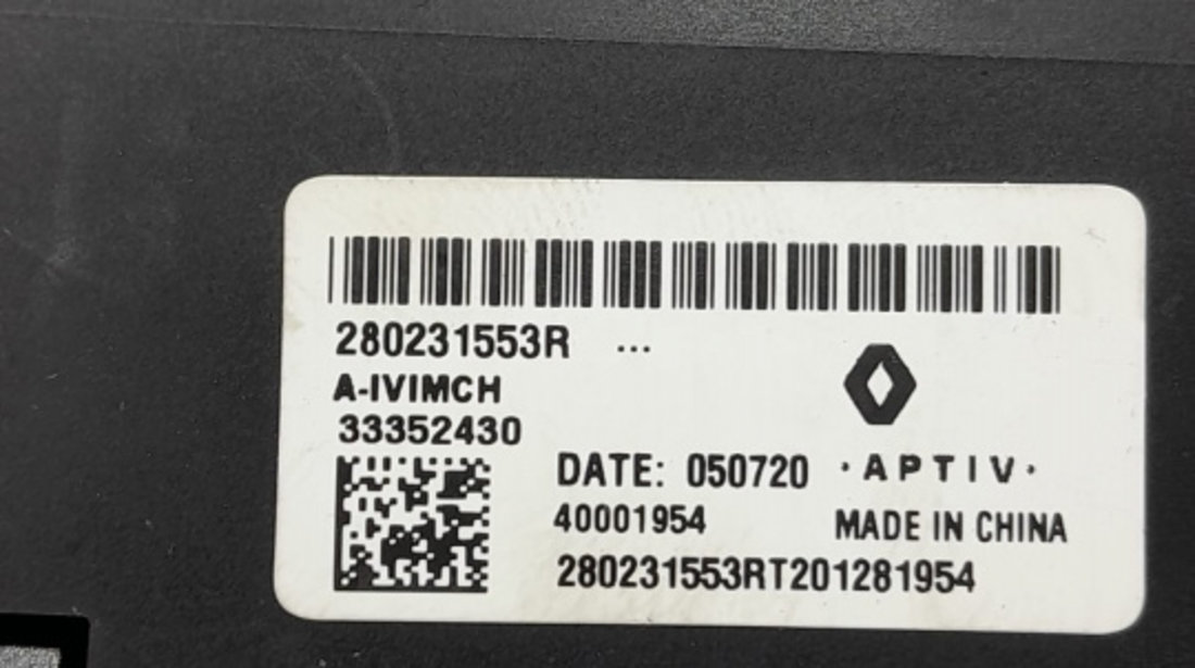 Modul Aux USB 280231553r Renault Captur 2 [2019 - 2020] 1.0 TCE H4D460