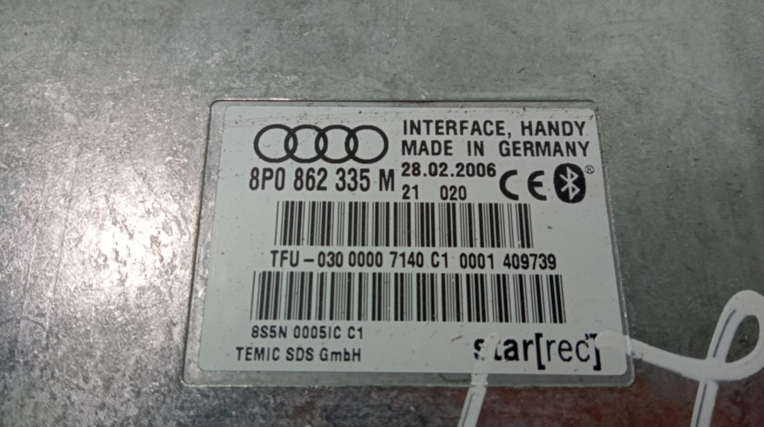 Modul bluetooth 8p0862335m Audi A4 B7 [2004 - 2008] 2.0 tdi BPW