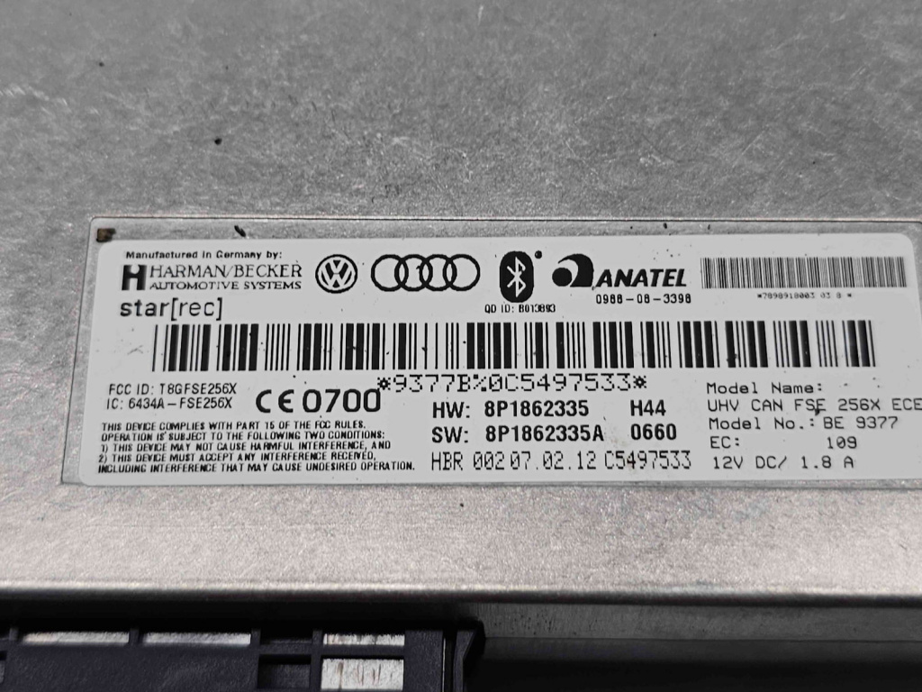 Modul bluetooth Audi A3 Sportback (8PA) [Fabr 2004-2013] 8P1862335