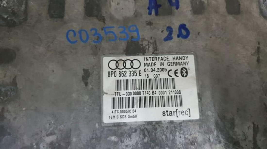 Modul bluetooth Audi A4 (2004-2008) [8EC, B7] 8p0862335e