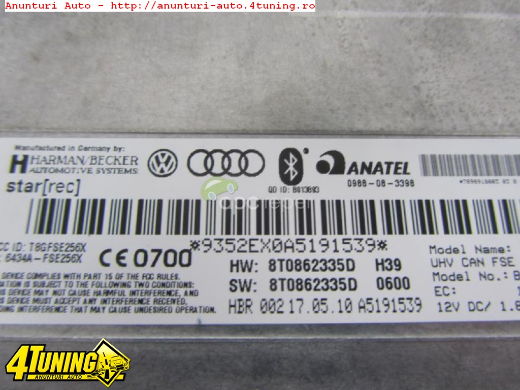 Modul Bluetooth Audi A4 8k A5 8T A6 Q7 Original 8T0862335D