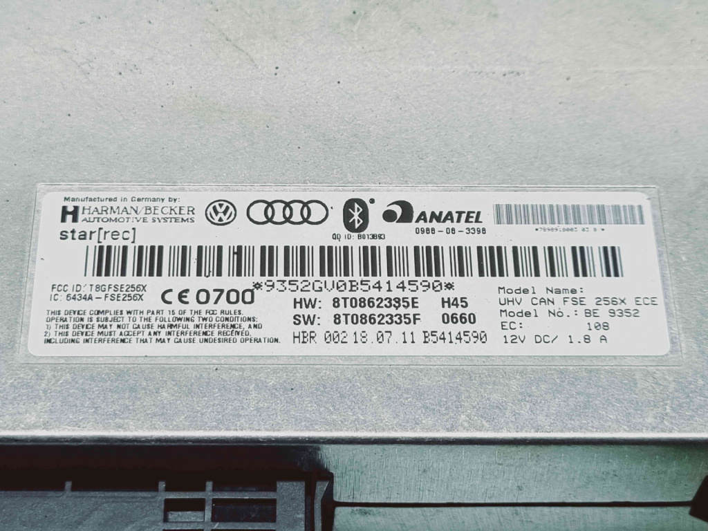 Modul bluetooth Audi A4 (8K5, B8) Avant [Fabr 2008-2015] 8T0862335E