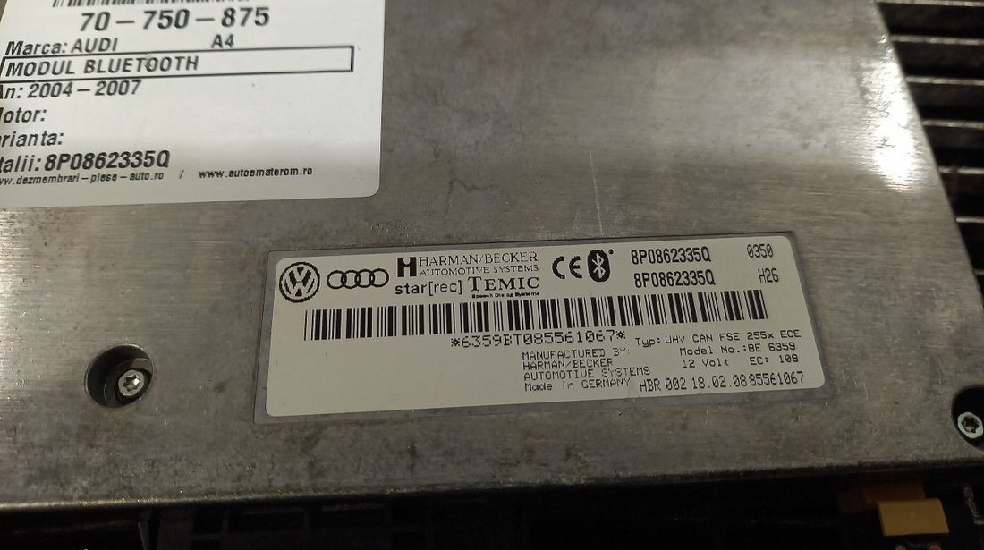 MODUL BLUETOOTH AUDI A4 A4 - (2004 2007)