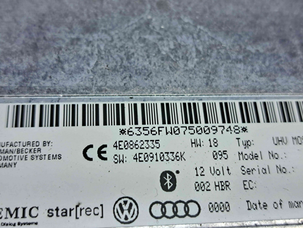 Modul bluetooth Audi A5 (8T3) [Fabr 2007-2015] 4E0862335 4E0910336K