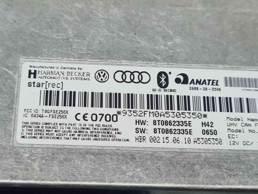 Modul bluetooth Audi A5 Sportback (8TA) [Fabr 2009-2015] 8T0862335E