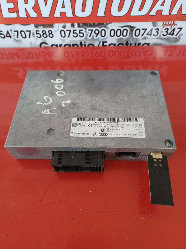 Modul bluetooth Audi A6 (2004-2011) [4F2, C6] 2.0 Motorina 2006, 4E0910336K