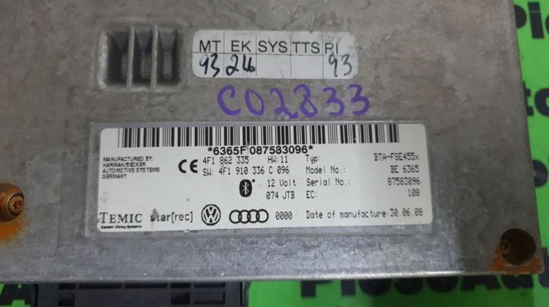 Modul bluetooth Audi A6 (2004-2011) [4F2, C6] 4f1862335