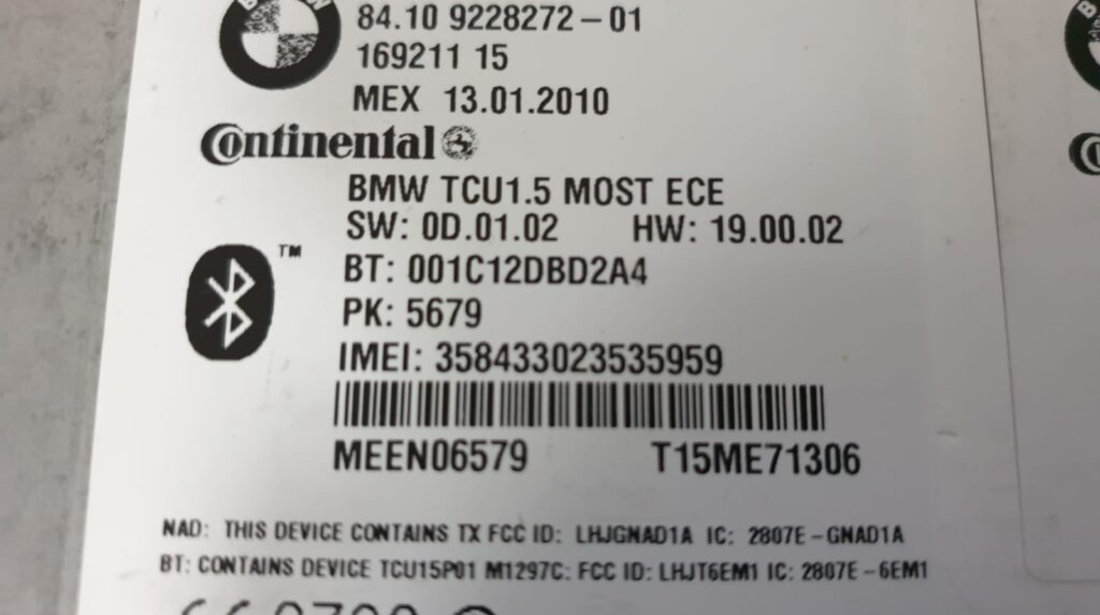 Modul Bluetooth BMW X5, 8410922827201, 16921115,