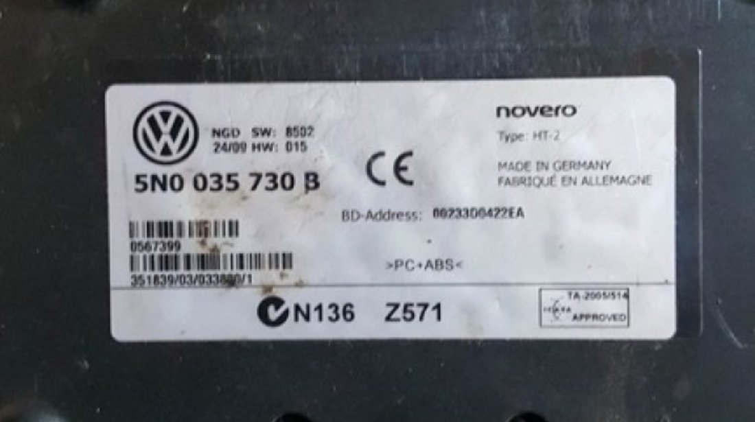 Modul bluetooth cod 5n0035730b skoda octavia II facelift