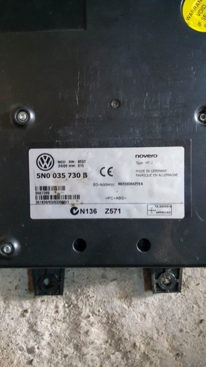 Modul bluetooth cod 5n0035730b vw golf 6 plus