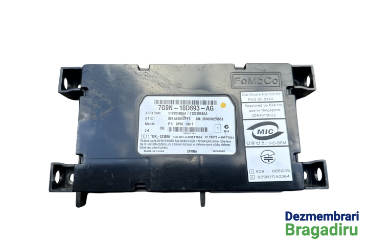 Modul Bluetooth Cod: 7G9N-10D893-AG Jaguar XF X250 [2007 - 2011] Sedan 4-usi 2.7D AT (207 hp) Cod motor: AJD