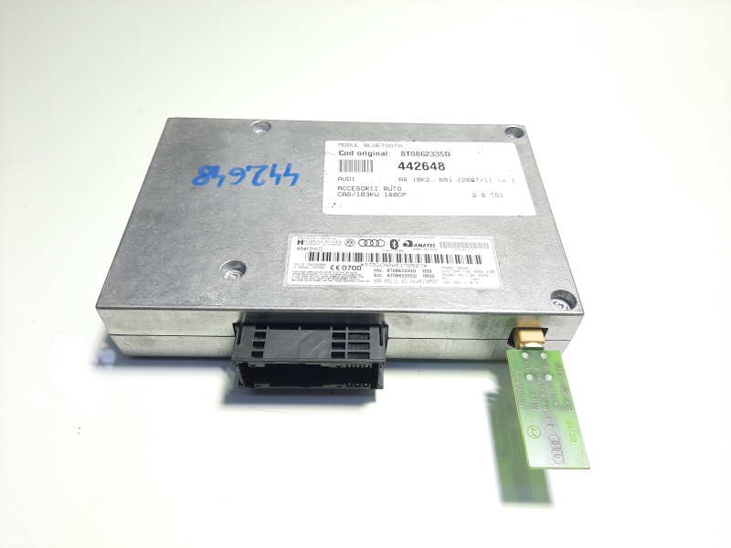 Modul bluetooth, cod 8T0862335D, Audi A4 (8K2, B8) id:442648
