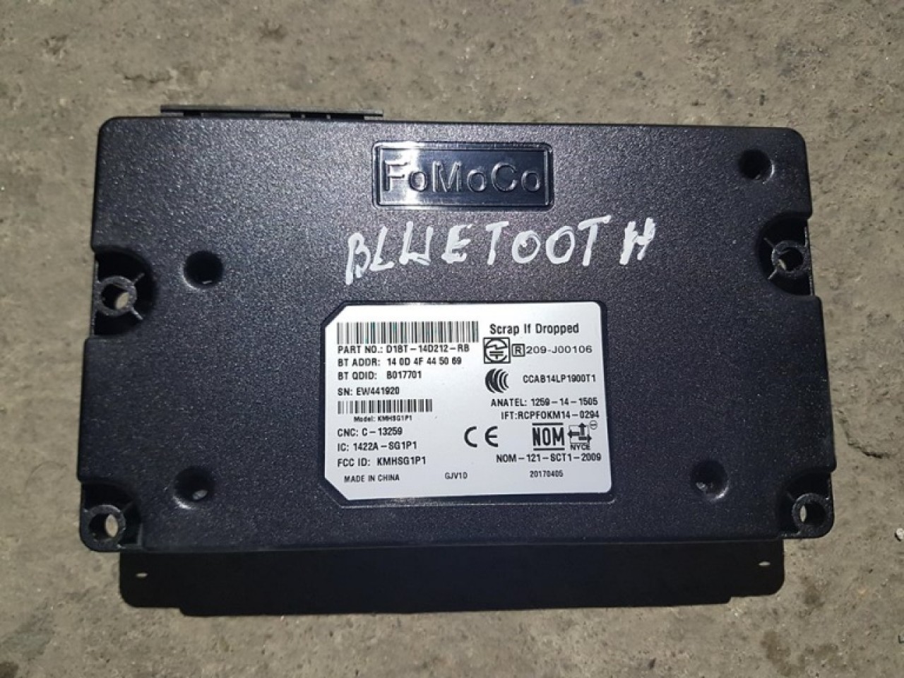Modul bluetooth D1BT-14D212-RB ford fiesta mk7