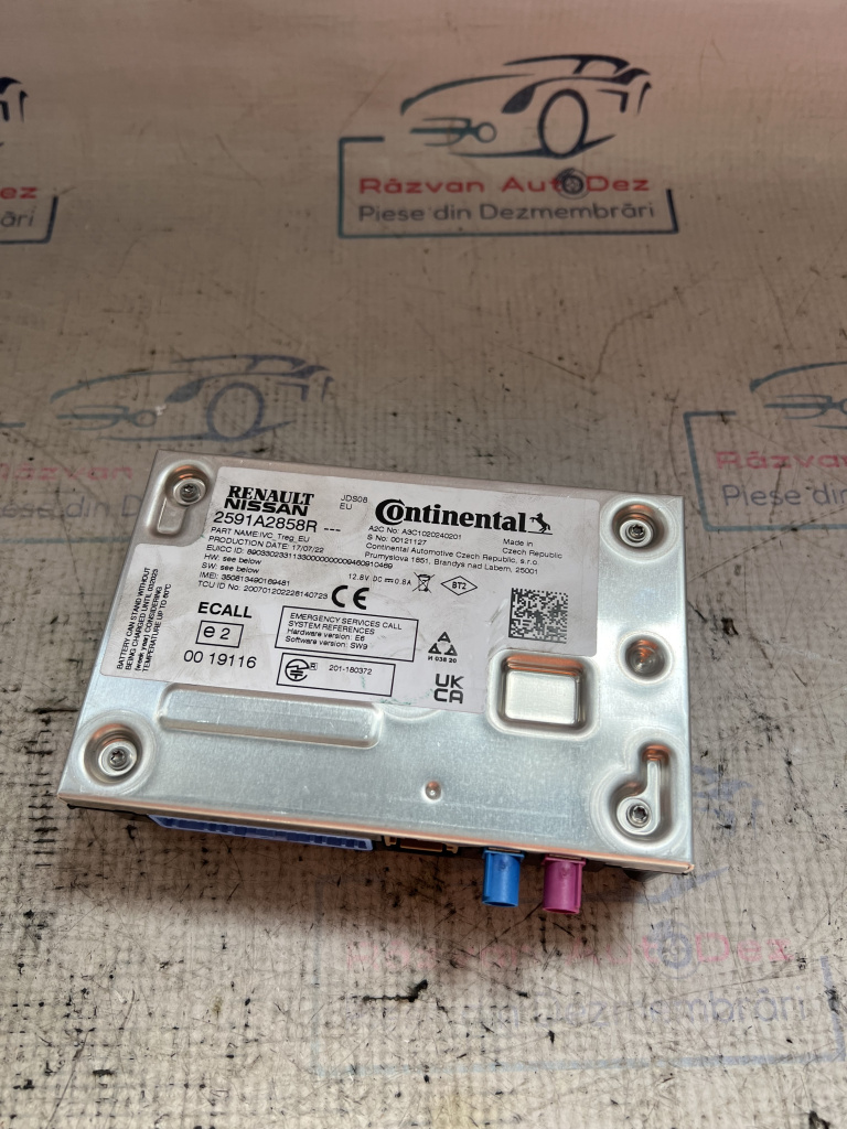Modul bluetooth Dacia Sandero 3 2022, 2591A2858R