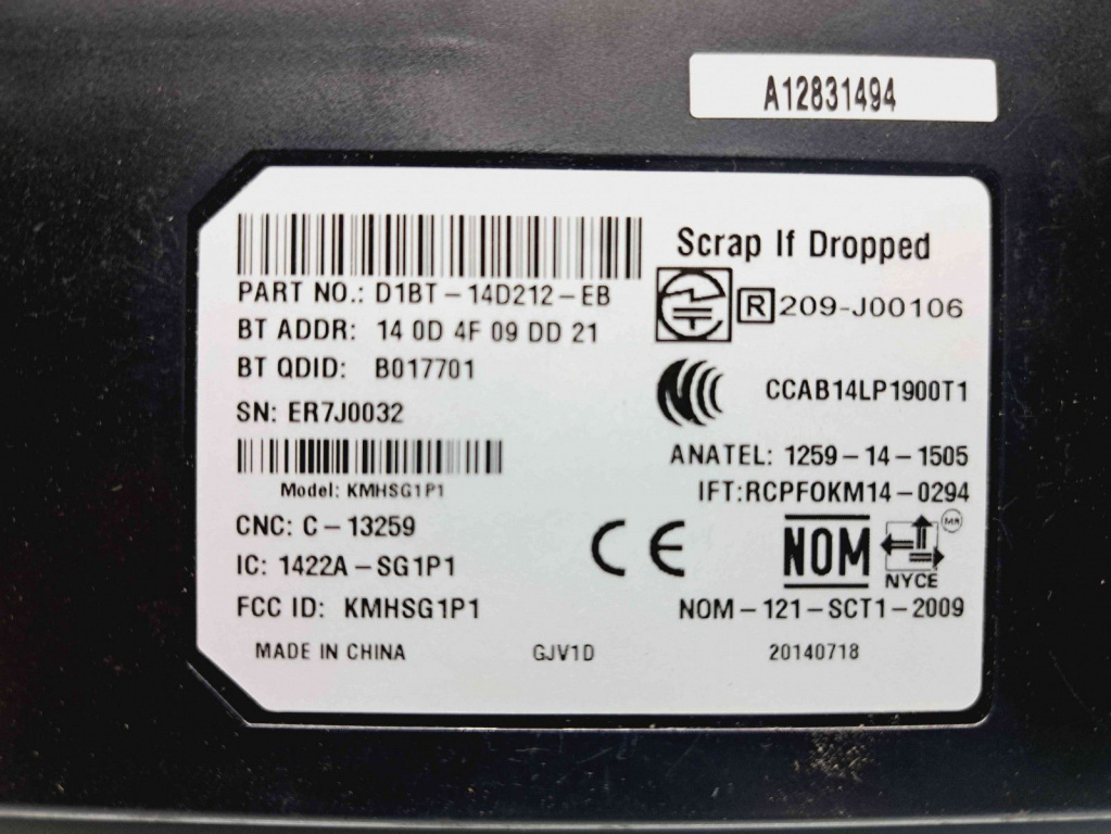 Modul bluetooth Ford Focus 3 [Fabr 2010-2018] D1BT-14D212-EB