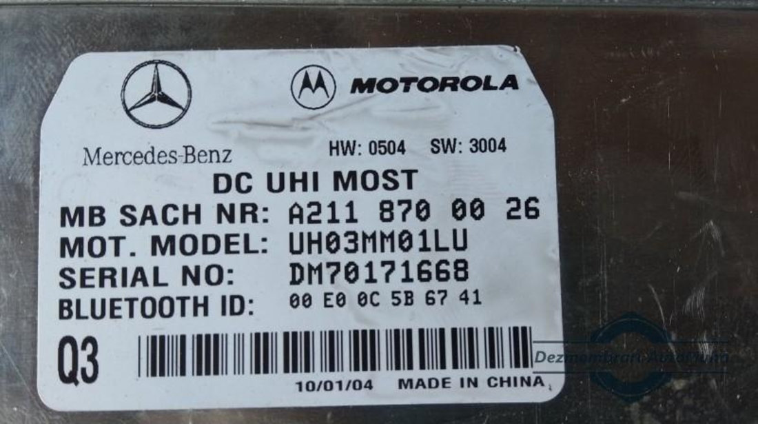 Modul bluetooth Mercedes C-Class (2001-2007) [W203] a2118700026