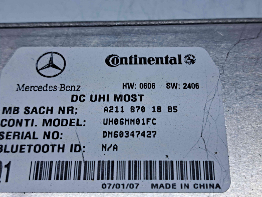 Modul bluetooth Mercedes Clasa CLK (C209) [Fabr 2002-2009] A2118701885