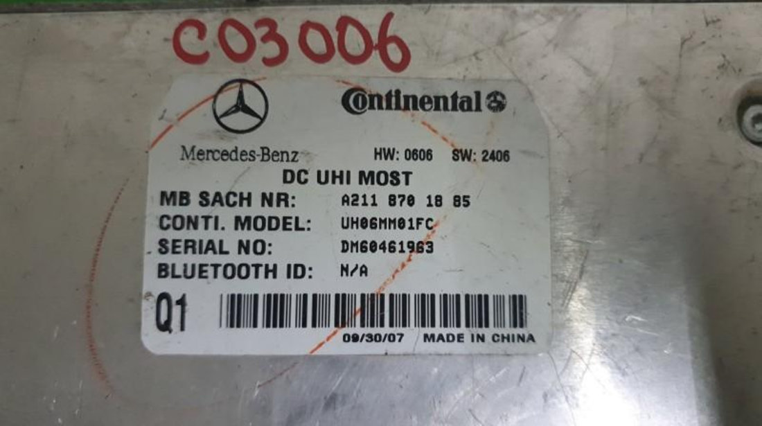 Modul bluetooth Mercedes E-Class (2002->) [W211] a2118701885