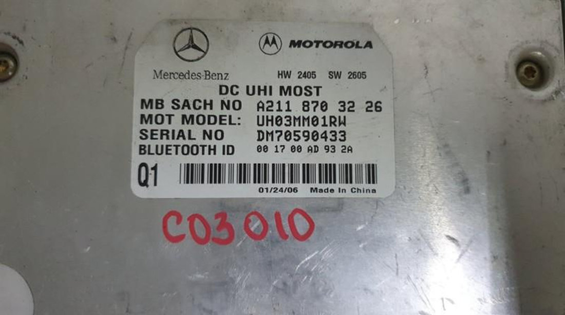 Modul bluetooth Mercedes E-Class (2002->) [W211] a2118703226