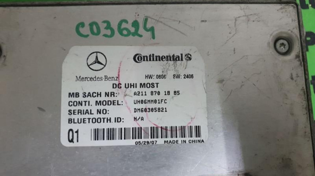 Modul bluetooth Mercedes E-Class (2002->) [W211] a2118701885