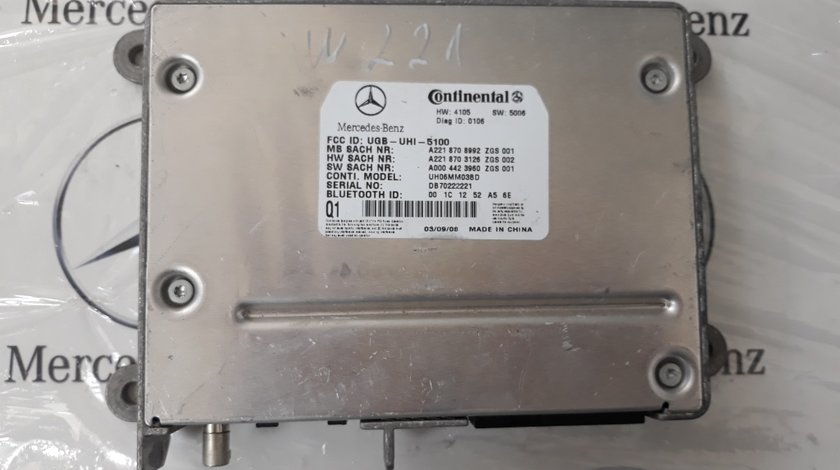 Modul bluetooth Mercedes W221 A2218708992 Continental