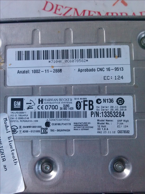 Modul bluetooth OPEL INSIGNIA an fabr. 2011