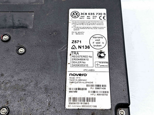 Modul bluetooth Skoda Superb II Combi (3T5) [Fabr 2009-2015] 3C8035730B