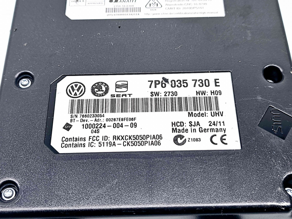 Modul bluetooth Volkswagen Passat B7 (365) Variant [Fabr 2010-2014] 7P6035730E