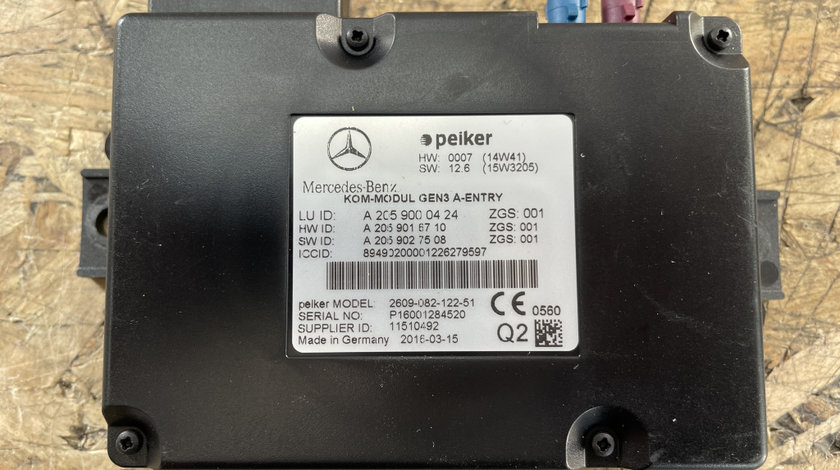 Modul bluthooth Mercedes E 220 CDI W212 facelift sedan 2016 (A2059000424)