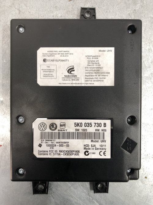 Modul bluthooth Volkswagen Passat B7 Variant 2.0 TDI DSG Automat, 170cp sedan 2011 (5K0035730B)