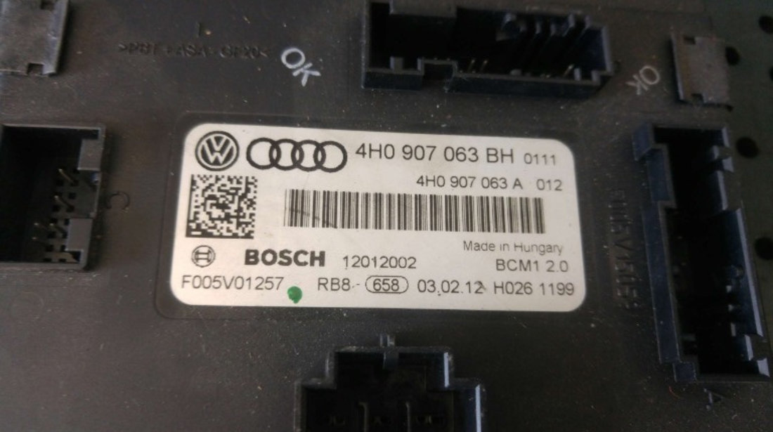 Modul calculator confort audi a6 c7 4g 4h0907063bh 4h0907063a