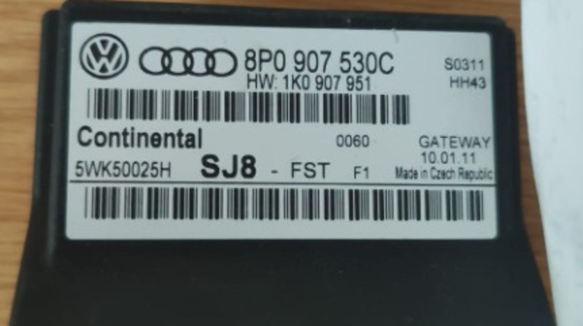 Modul can Audi A3 8P 2.0 TDI , 140 cp / 103 kw , transmisie manuala , cod motor CFF, an 2011 cod 8P0907530C