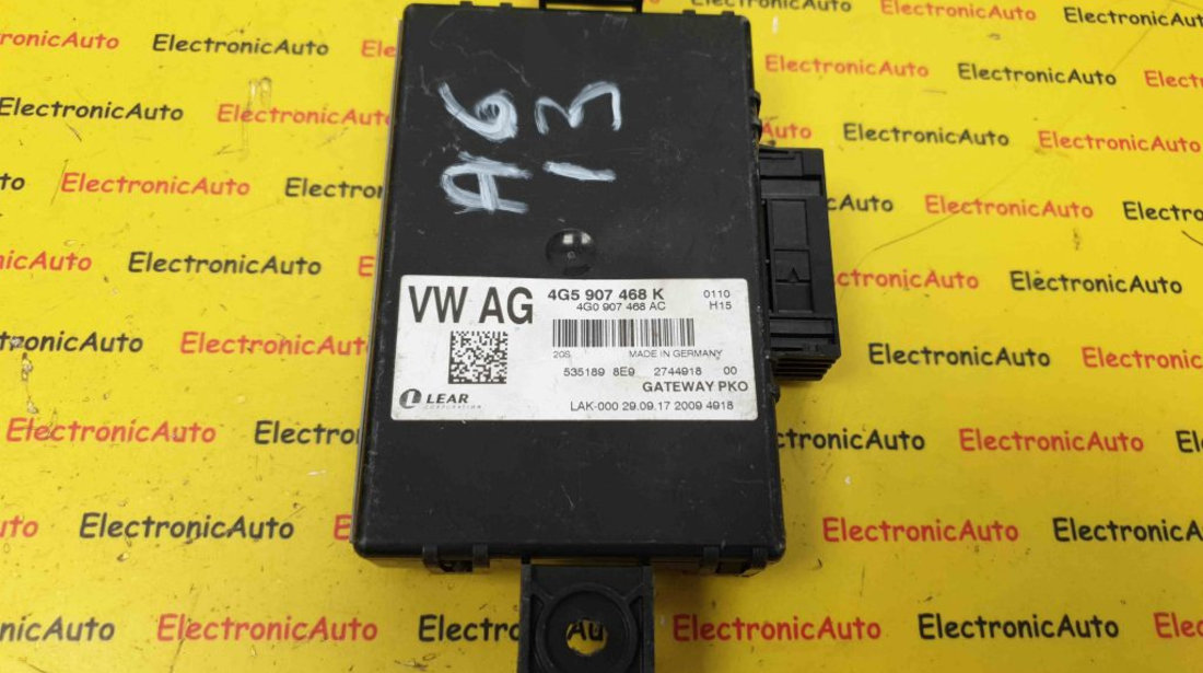 Modul CAN Gateway VW, Audi A7 3,0d, 4G5907468K, 4G0907468AC