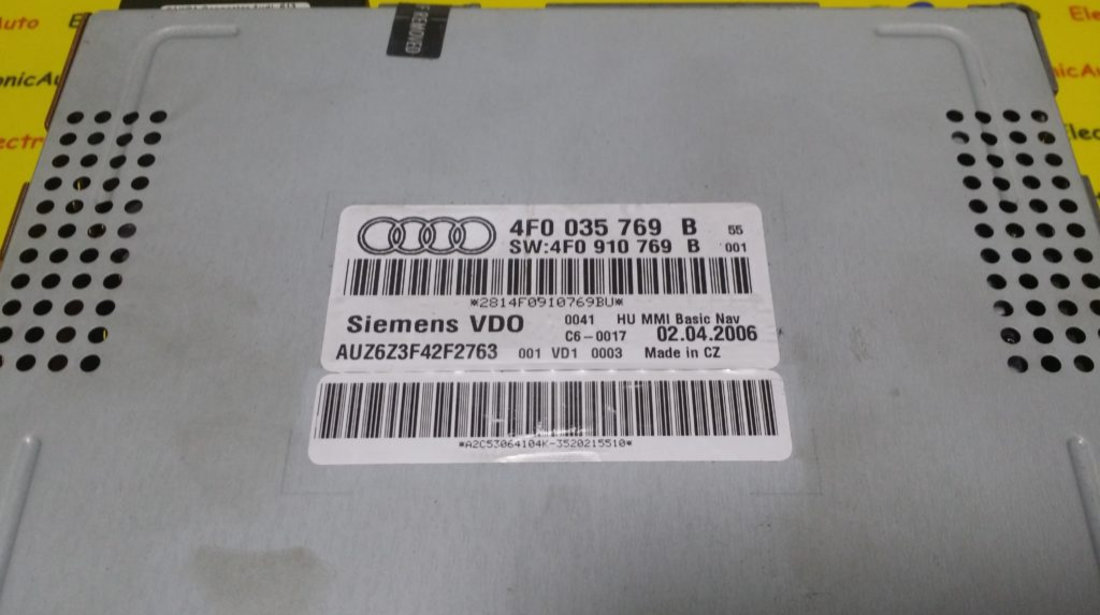 Modul CD Cu Navigatie Audi, 4F0035769B, 4F0910769B