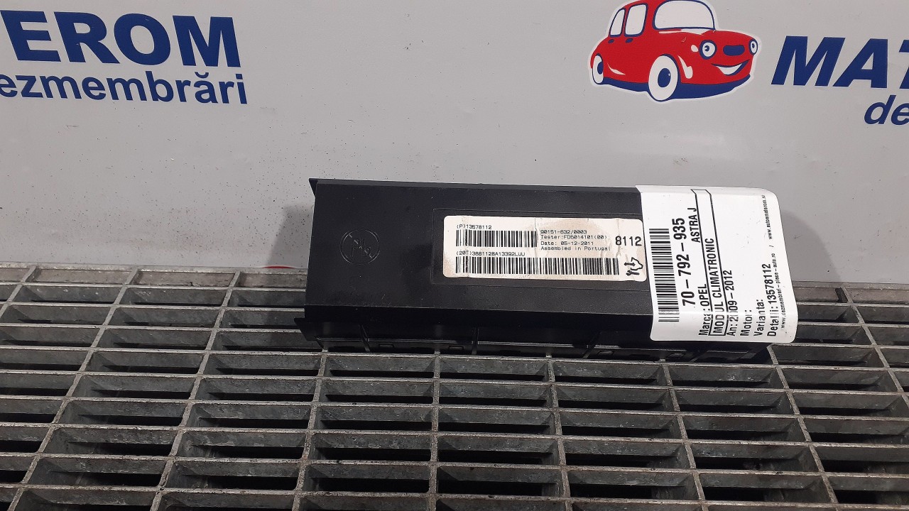 MODUL CLIMATRONIC OPEL ASTRA J - - (2009 2012)