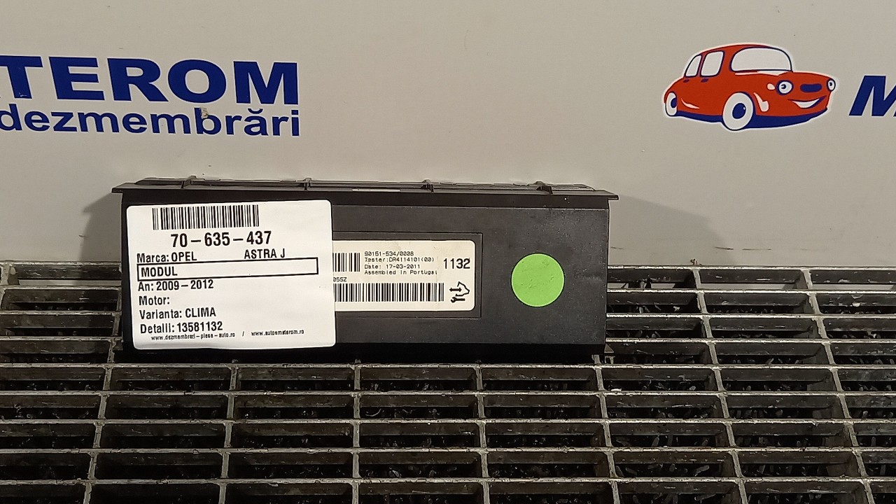 MODUL CLIMATRONIC OPEL ASTRA J ASTRA J - - (2009 2012)