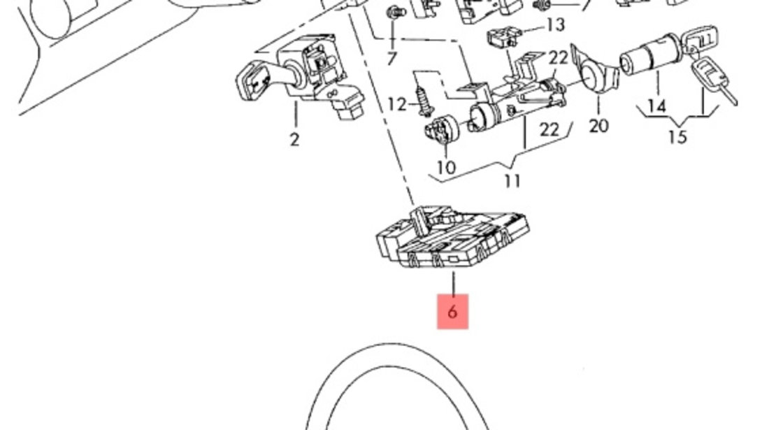 Modul coloana Volkswagen Golf 6 2011 1K0953549 OEM 1K0953549