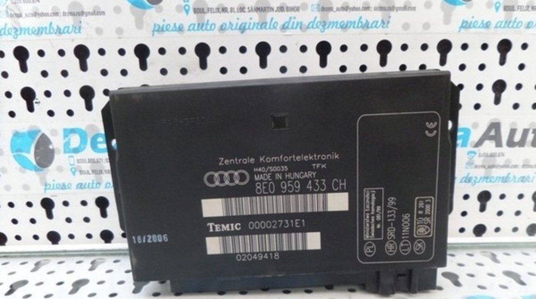 Modul confort, 8E0959433CH, Audi A4 (8EC, B7), 2.0tdi, (id.166417)