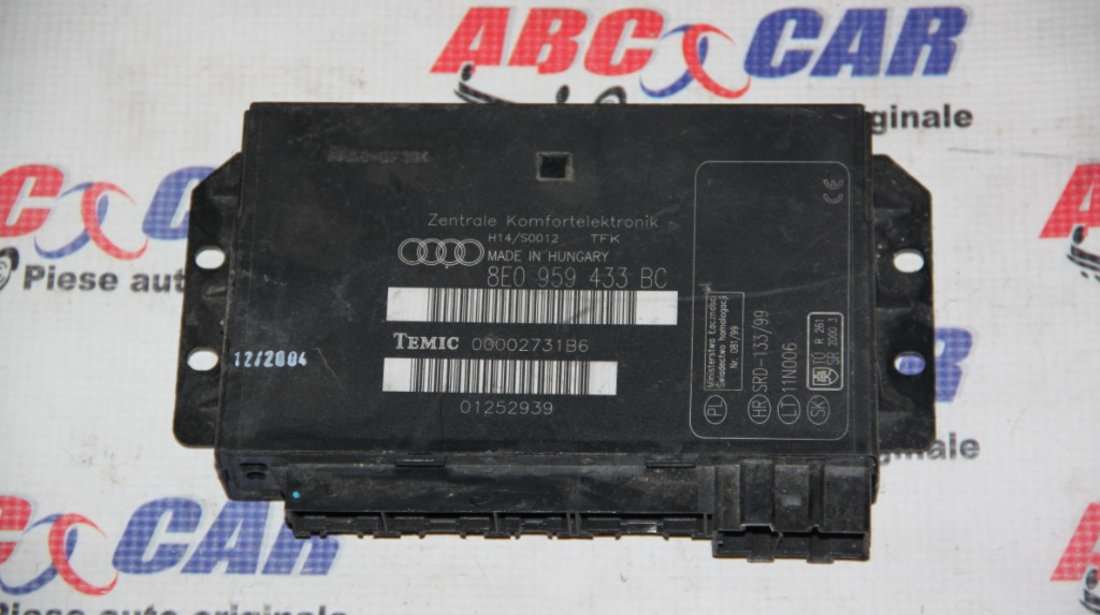 Modul confort Audi A4 B6 2000-2005 cod: 8E0959433BC