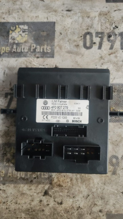 Modul confort Audi A6 C6 2.0 TDI 170 Cp / 125 KW cod motor CAH , an 2011 cod 4F0907279