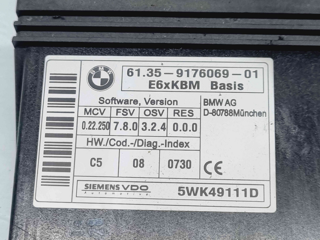 Modul confort Bmw 5 (E60) [Fabr 2004-2010] 9176069