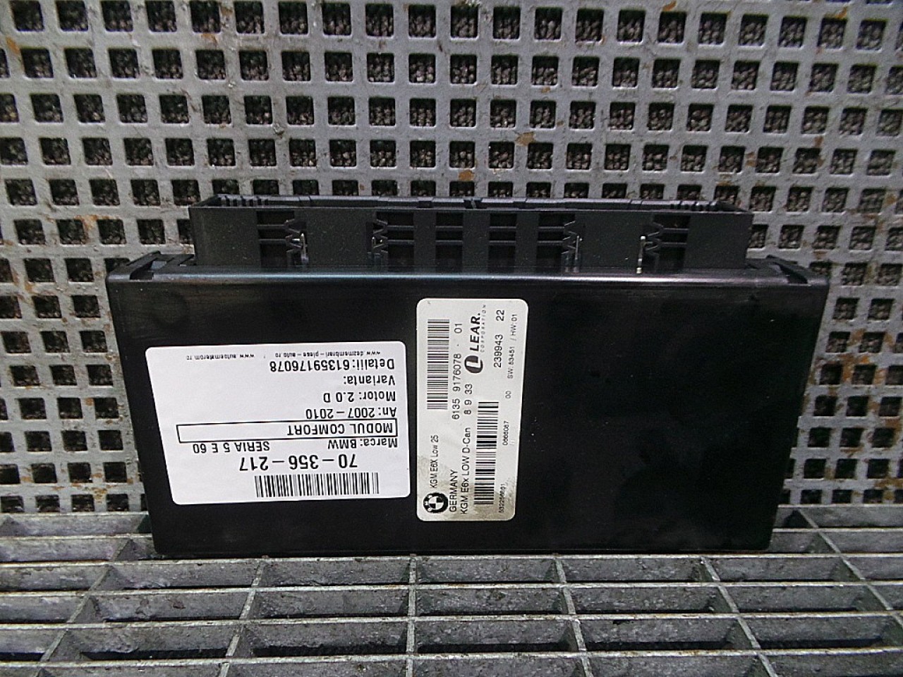 MODUL CONFORT BMW SERIA 5 E 60 2.0 D - (2007 2010)
