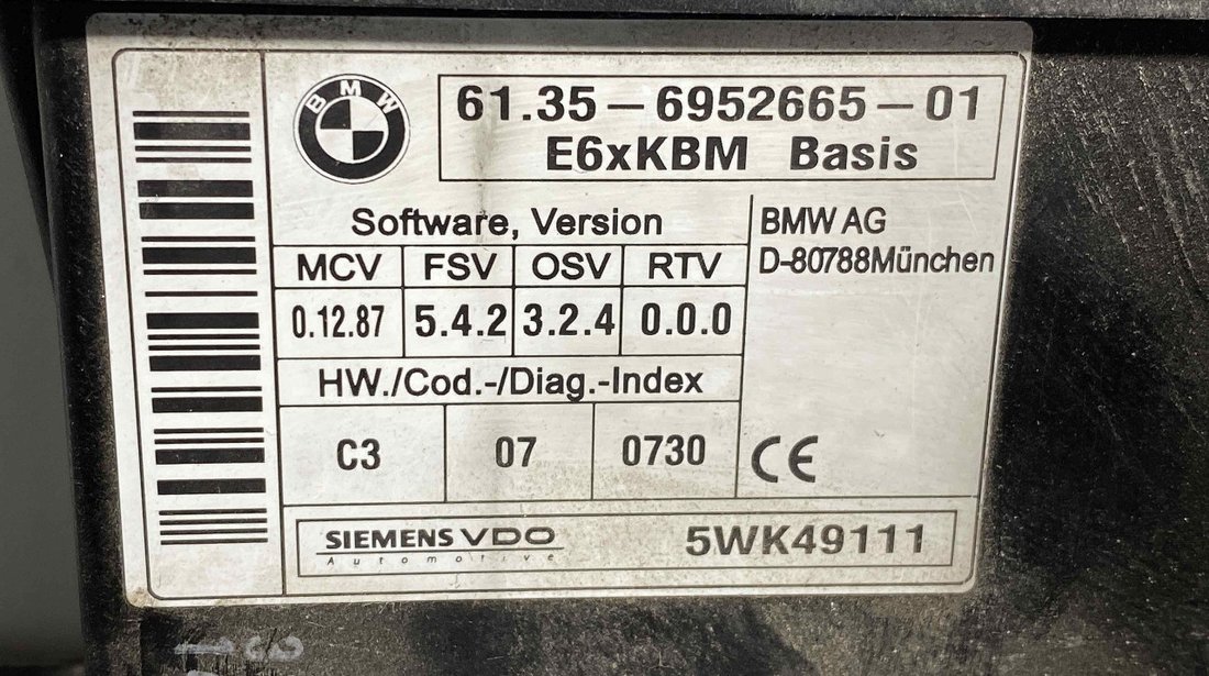 MODUL CONFORT BMW SERIA 5 E 60 SERIA 5 E 60 - (2004 2007)