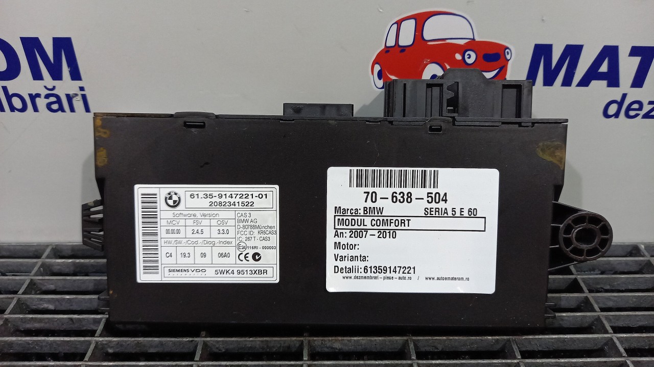 MODUL CONFORT BMW SERIA 5 E 60 SERIA 5 E 60 - - (2007 2010)