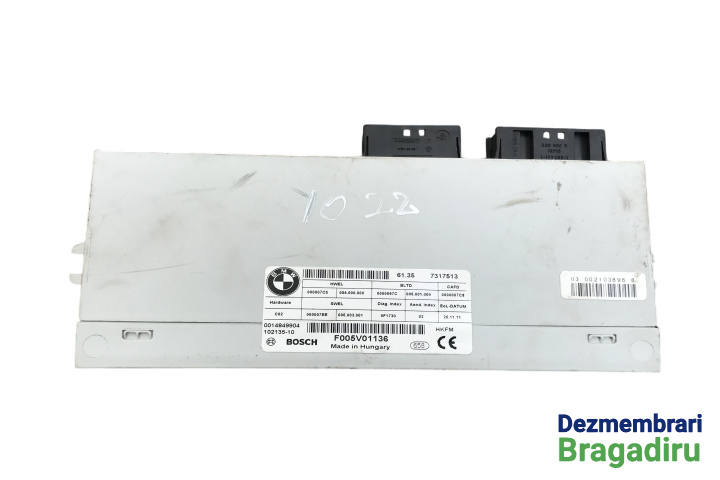 Modul confort Cod: 7317513 7317513 BMW Seria 5 F11 [2009 - 2013] Touring wagon 520 d Steptronic (184 hp) Cod motor: N47T, Cod culoare: B90, Pachet M
