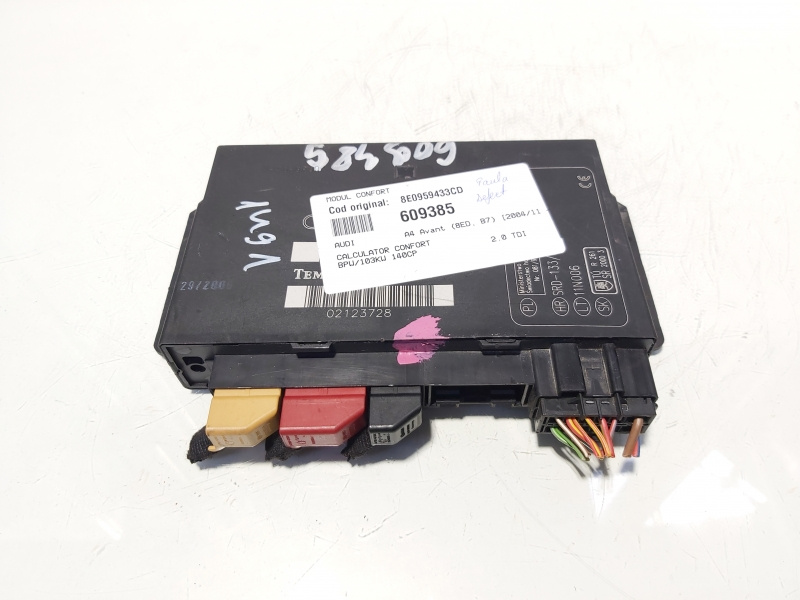 Modul confort, cod 8E0959433CD, Audi A4 Avant (8ED, B7) (pr;110747)
