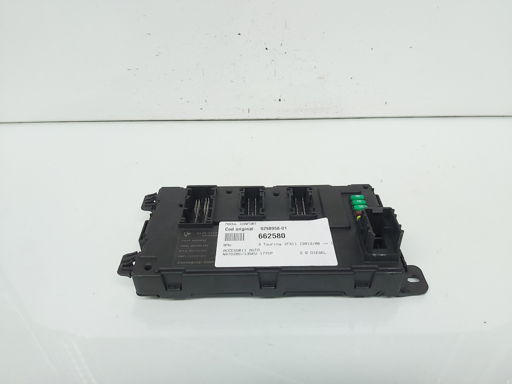 Modul confort, cod 9298958-01, Bmw 3 Touring (F31) (id:662580)